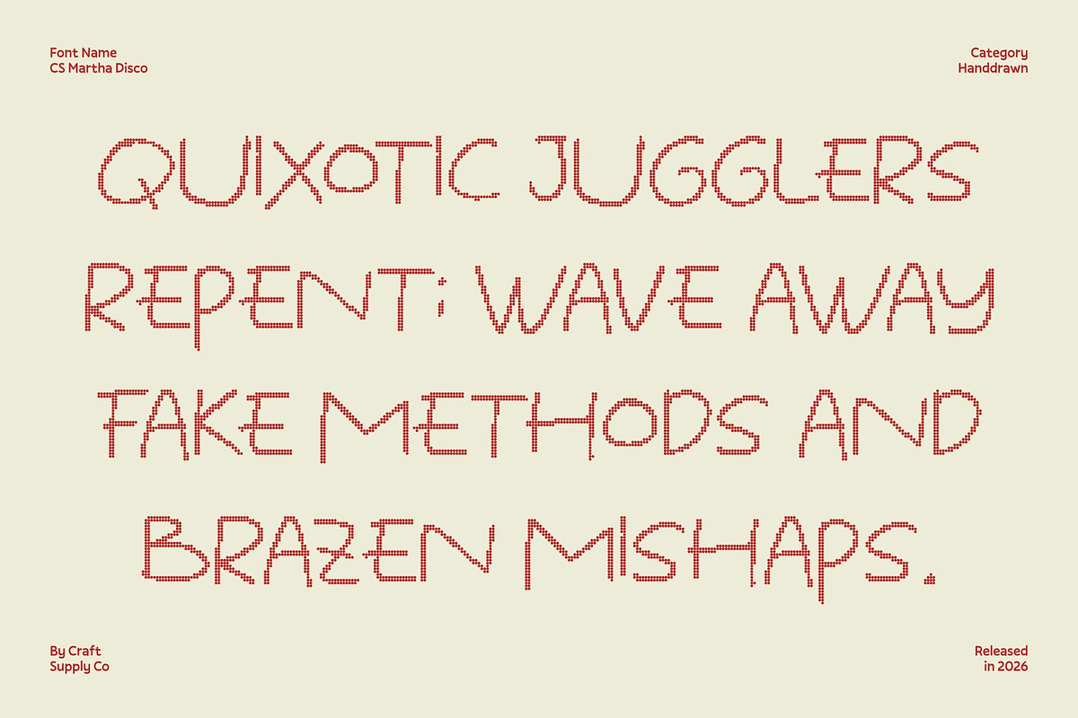 CS Martha Disco, a Handwritten Font by Craft Supply Co. (Photo 4 of 8)