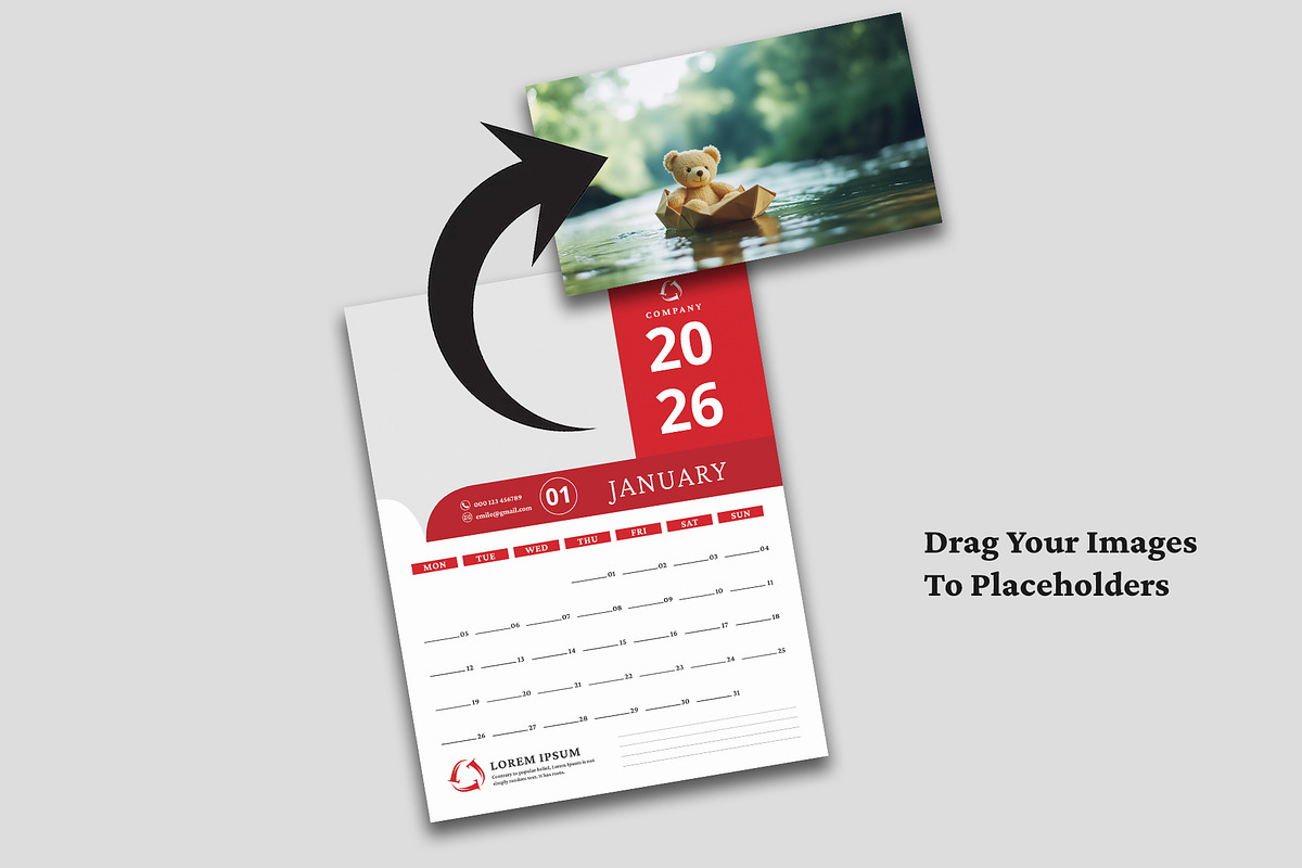 Wall Calendar 2026-2028, a Stationery Template by Design Zone (Photo 6 of 7)