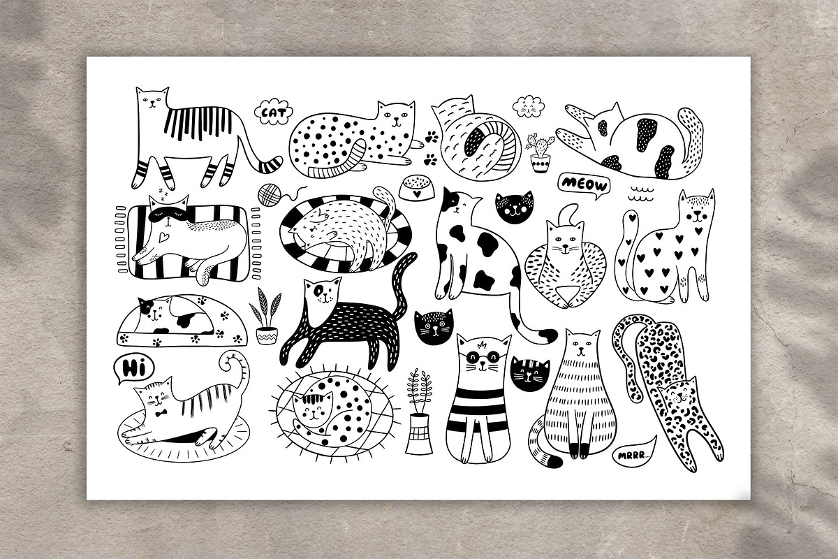 Cats and dogs! Set-2, a Background Graphic by Alona Savchuk (Photo 6 of 16)