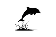 Dolphin Jumping Silhouette Vector bu, an Illustration by Designs_River (Thumbnail 36 of 48)