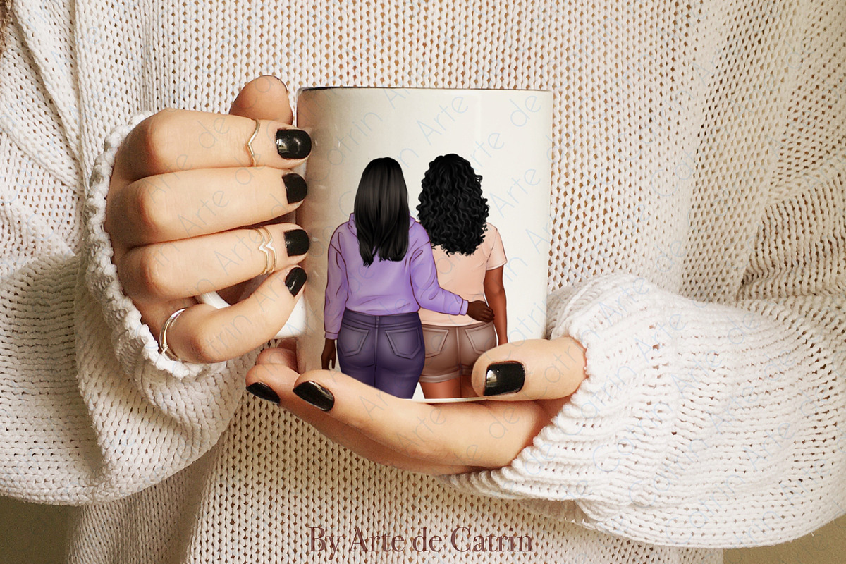 My Best Friends Clipart, Besties Art, a Person Illustration by ArtedeCatrin (Photo 6 of 11)