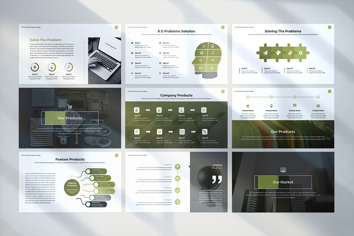 Pitch Deck PowerPoint Template, a Presentation Template by WhiteGraphic (Photo 8 of 16)