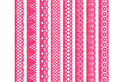 Hot Pink Lace Clipart & Vectors, an Illustration by Amanda Ilkov (Thumbnail 4 of 5)