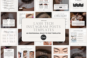 Lash Tech Template Instagram Posts, a Social Media Template by Studio Eburnean (Thumbnail 1 of 3)