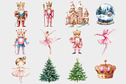 Watercolor Pink Nutcracker Clipart, a Seasonal Illustration by Design Market (Thumbnail 3 of 5)