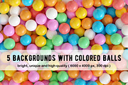 Backgrounds Set With Colored Balls, a Background Graphic by Vector beauty (Thumbnail 1 of 6)