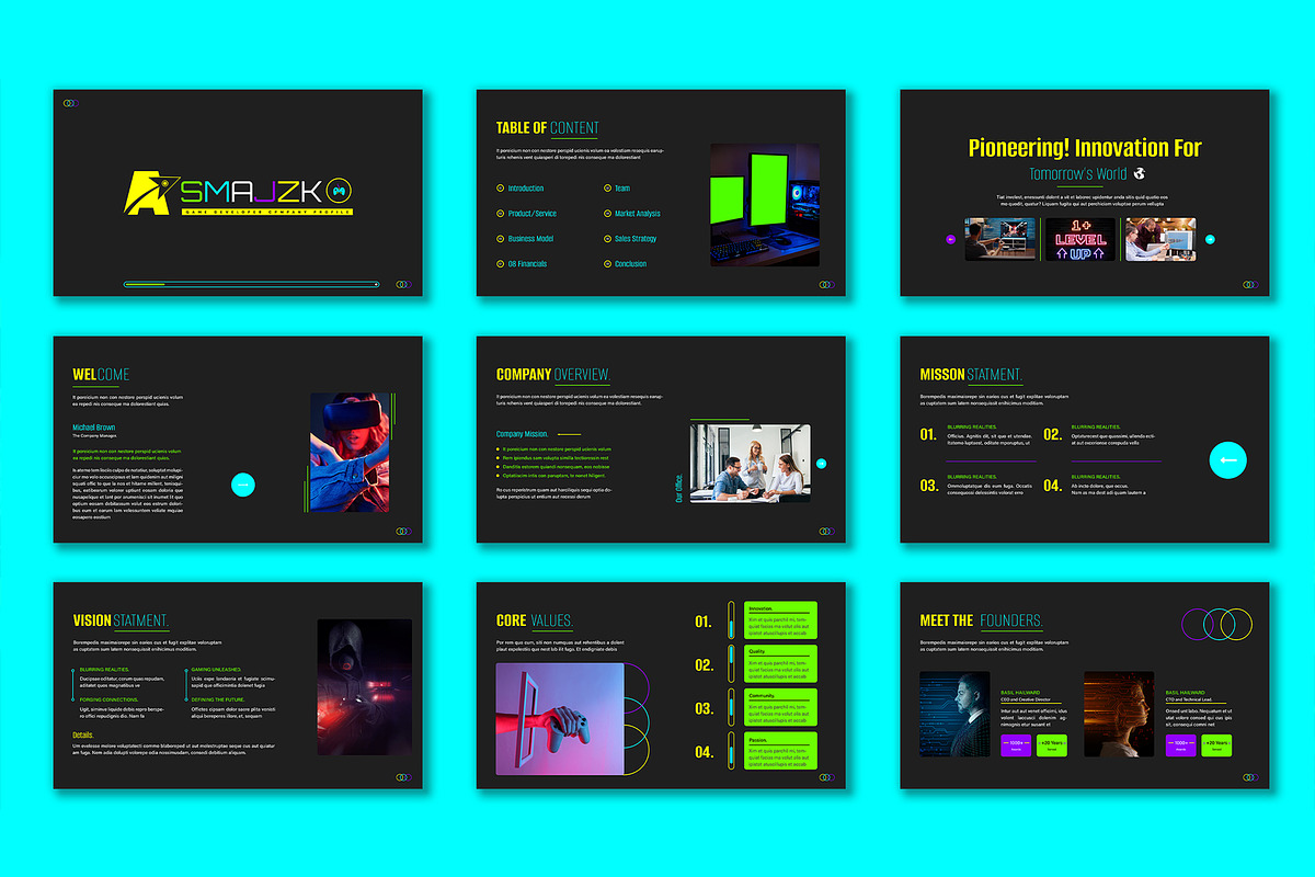 Gaming Company Profile Presentation, a Presentation Template by Mighty-Slide (Photo 2 of 4)