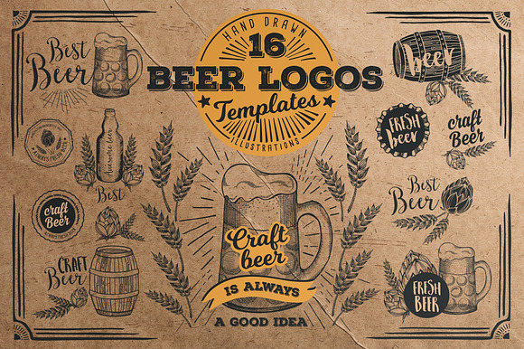 16 Beer Logos Labels