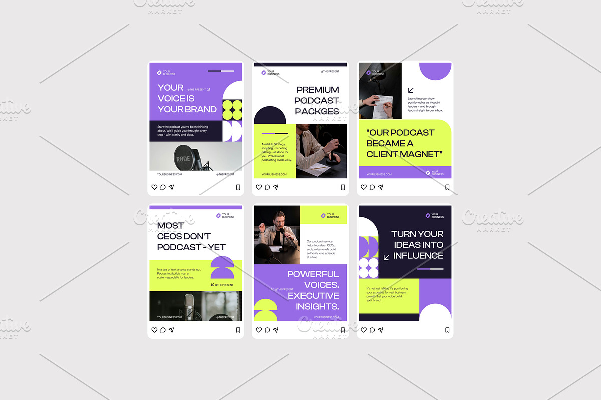 Business Podcast - Instagram Post, a Social Media Template by Izdihaar_Studio (Photo 4 of 4)