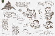 vector decorative swirls ornaments, an Object Graphic by Pelican graphics (Thumbnail 1 of 2)