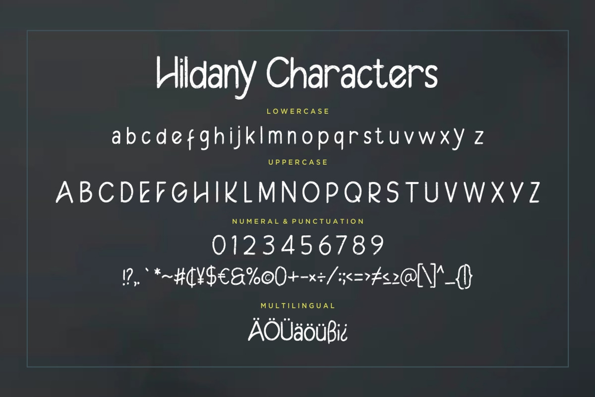 Hildany Sans Advertisement Font preview 7