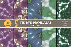 Tie Dye Mandalas Set 40