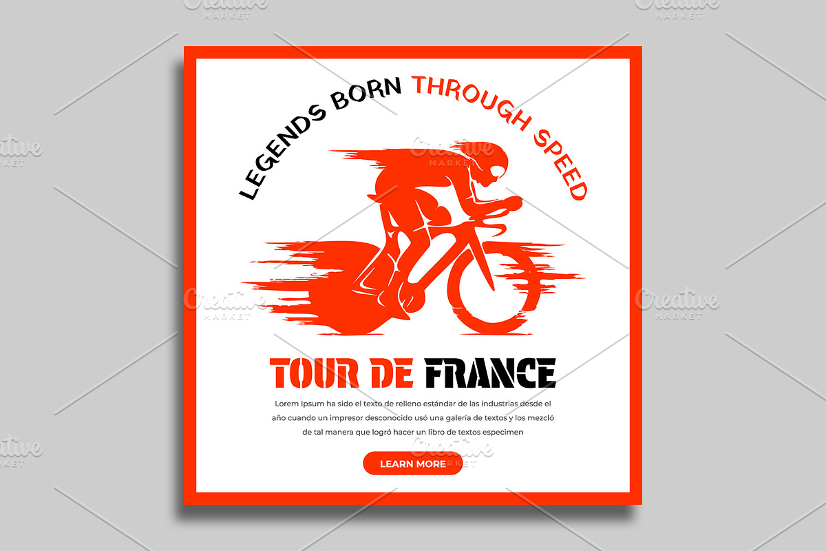 Tour Da France social media banner, a Social Media Template by nandinigraphics (Photo 2 of 5)