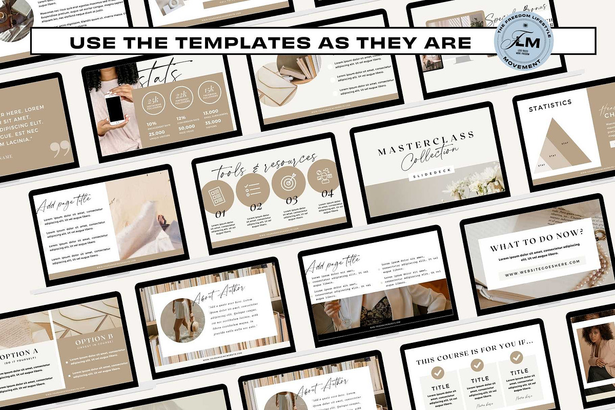 Masterclass Deck - Neutral Aesthetic, a Presentation Template by Freedom Business Shop (Photo 7 of 11)