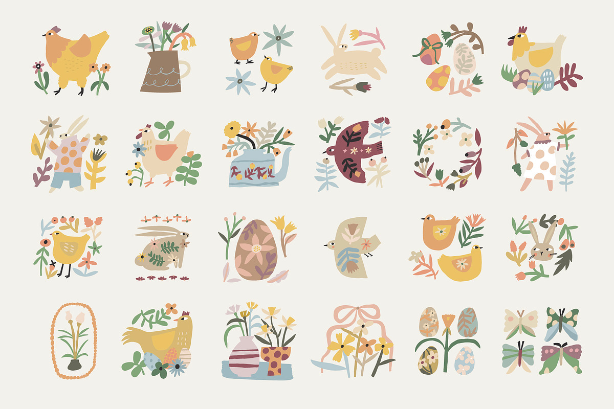 Easter | 490 hand drawn elements, a Seasonal Illustration by Olia (Photo 4 of 13)