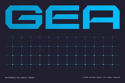 GR GEA – Tech Display Typeface