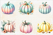 Pastel Pumpkin Sublimation Clipart, an Illustration by SVGArt (Thumbnail 5 of 8)