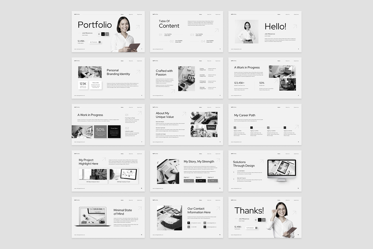 Self Portfolio Presentation, a Presentation Template by Annora Studio (Photo 6 of 7)
