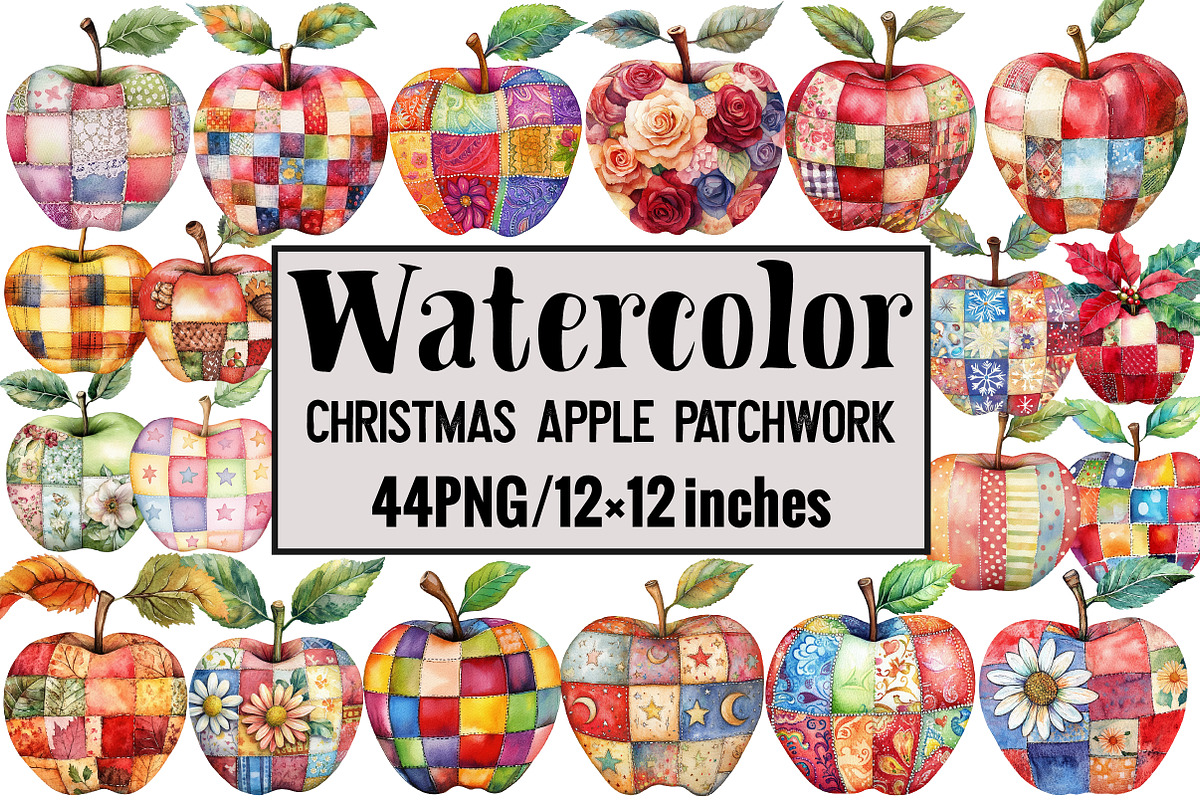 Christmas Apple Patchwork, an Illustration by Design Market (Photo 1 of 4)