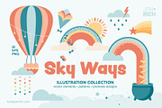 Sky Ways Illustration Collection, a Decorative Illustration by hellojenrich (Thumbnail 1 of 12)