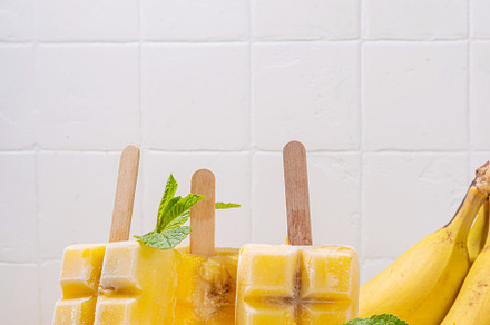 Banana ice cream popsicles, a Food & Drink Photo by Rimma