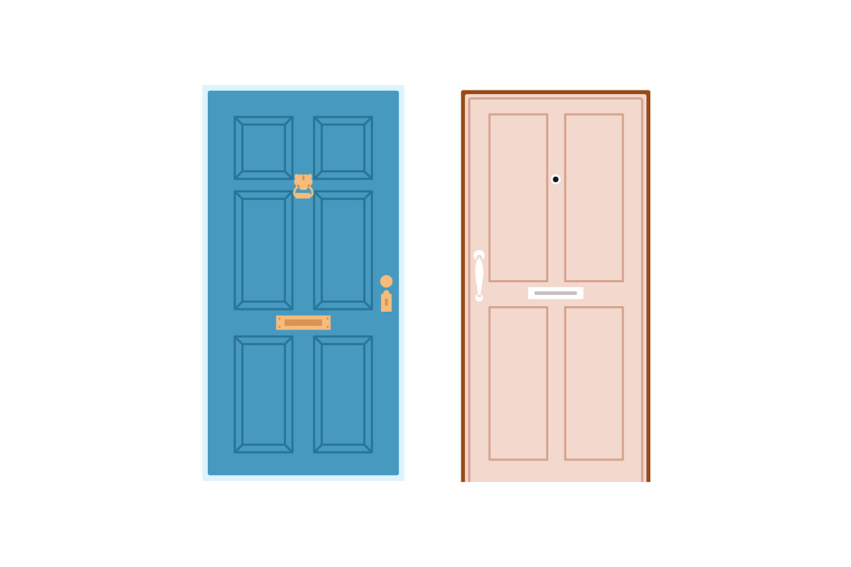 Front doors, home entrances set, an Object Illustration by Good Studio (Photo 4 of 6)