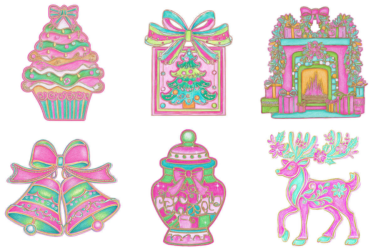 Brushstroke Christmas Clipart Bundle, an Illustration by Craft Nest (Photo 4 of 6)