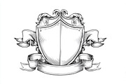 Hand-Drawn Heraldic Shield and Ribbo, a Graphic by Creativeshirt (Thumbnail 2 of 10)