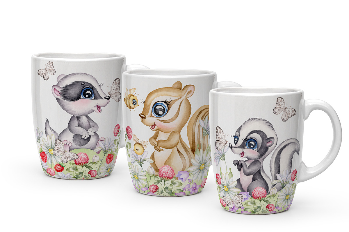 Cute Woodland Animals. Baby Forest 1, an Animal Illustration by MarinadeArt (Photo 9 of 10)