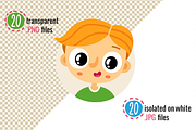 Boy&Girl - cute emotions set, a Person Illustration by Zhe Vasylieva (Thumbnail 4 of 4)