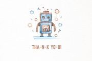 Robots watercolor collection, an Animal Illustration by Marina Ermakova (Thumbnail 10 of 10)