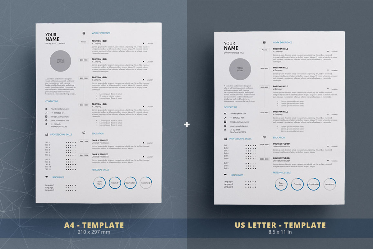 Clean Resume/Cv Template Volume 4, a Resume Template by TheResumeCreator (Photo 3 of 6)