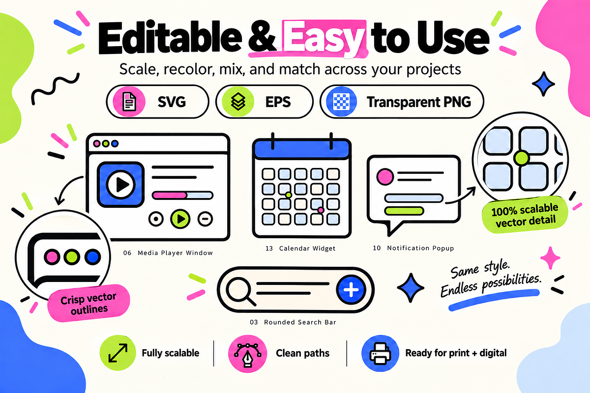 24 Gen Z Webcore UI Graphics, an Object Graphic by Designs24hr (Photo 4 of 7)