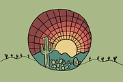 Hand-drawn Arizona Cactus Vector Set, an Object Illustration by charmellow (Thumbnail 5 of 5)