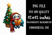 Watercolor Winter Bookworm Clipart, an Illustration by Designking (Thumbnail 4 of 5)