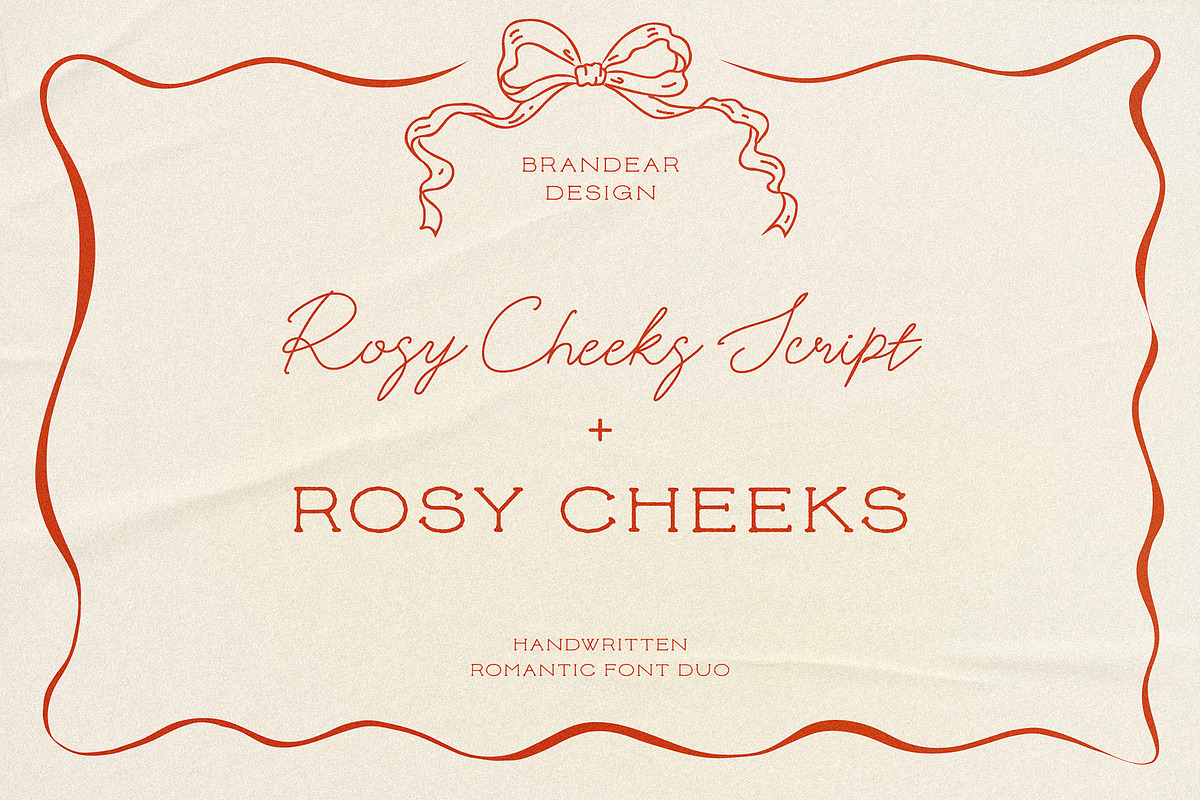Rosy Cheeks | Romantic font duo, a Handwritten Font by Brandear Design (Photo 2 of 16)