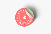 Round Sticker Mockups, a Merchandise Mockup by artimasa (Thumbnail 4 of 6)