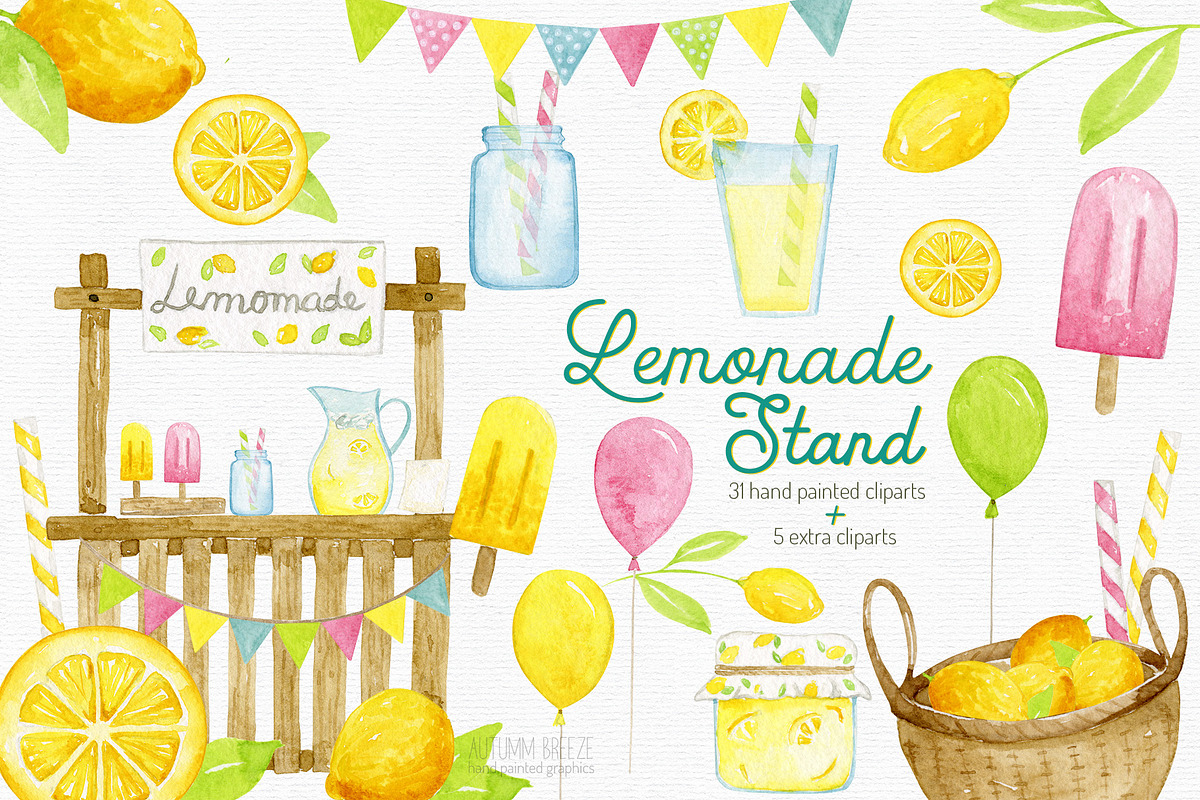 Lemonade Stand Clipart, a Food Illustration by Autumn Breeze (Photo 1 of 4)