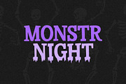 Monster Night spooky halloween font, a Handwritten Font by supfonts (Thumbnail 1 of 7)