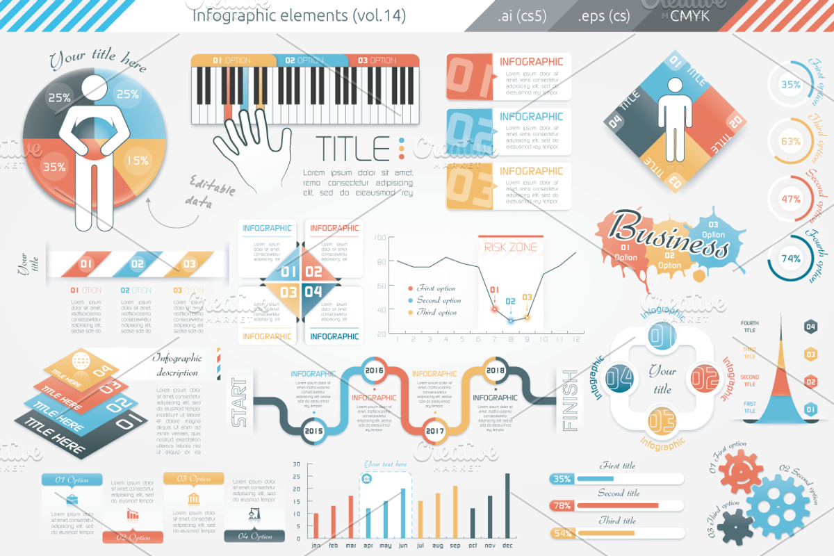 Infographic Elements (v14), a Presentation Template by Infographic Paradise
