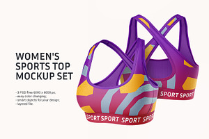 Women's Sport Tank Top mockup set