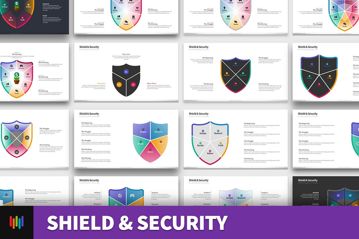 Shield Security PowerPoint Templates, a Presentation Template by Warna Works (Photo 1 of 8)