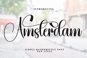 Amsterdam | Script Font, a Handwritten Font by Scratchones (Thumbnail 1 of 9)