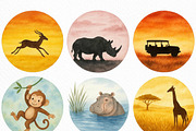 Safari Circles Clip Art, an Illustration by Craft Nest (Thumbnail 4 of 6)