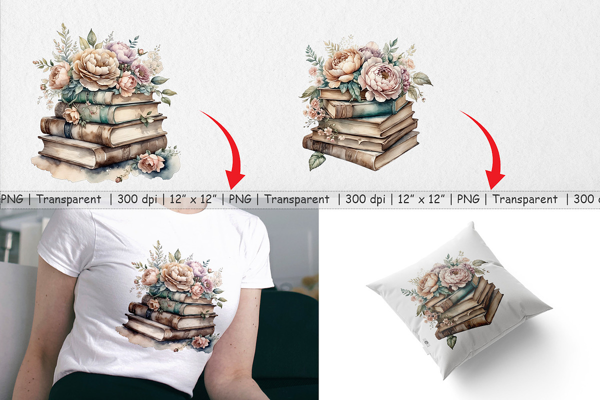 Book Stack Clipart, a Graphic by Artnoy (Photo 3 of 5)