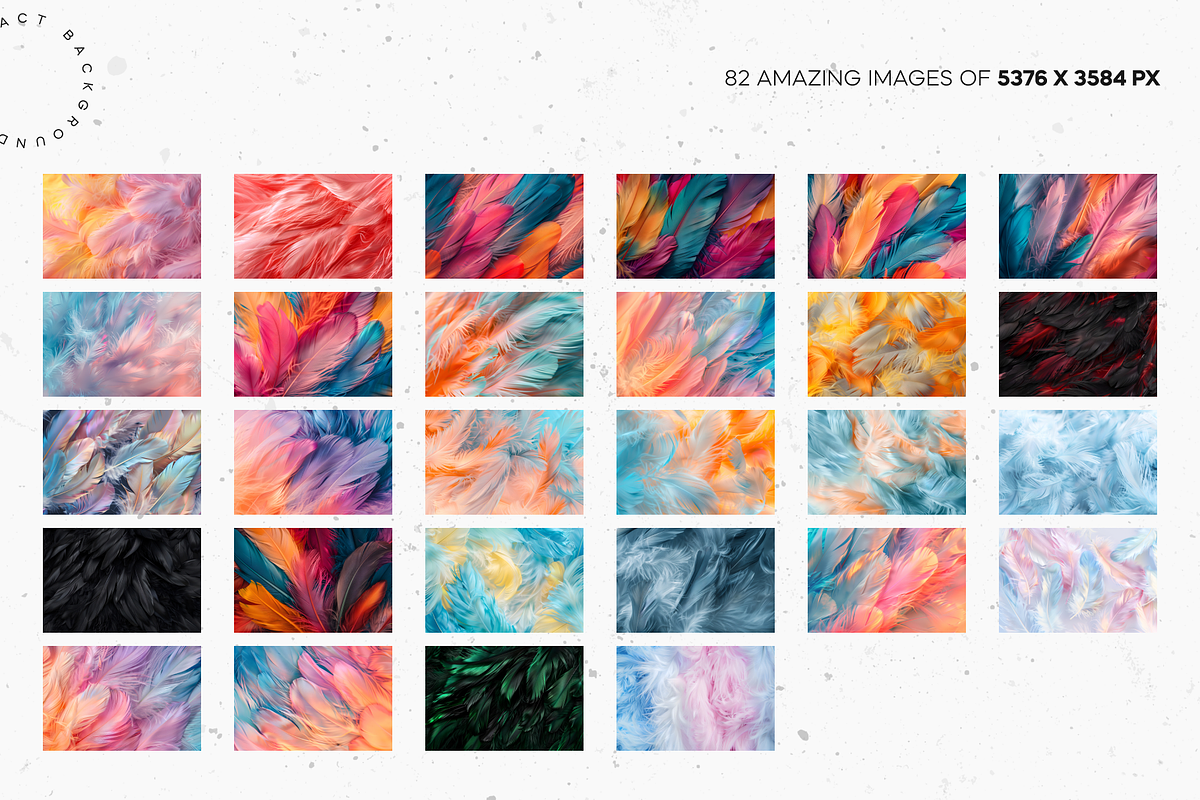 Vibrant Elegance Feathers, a Background Graphic by Lumeno (Photo 2 of 6)