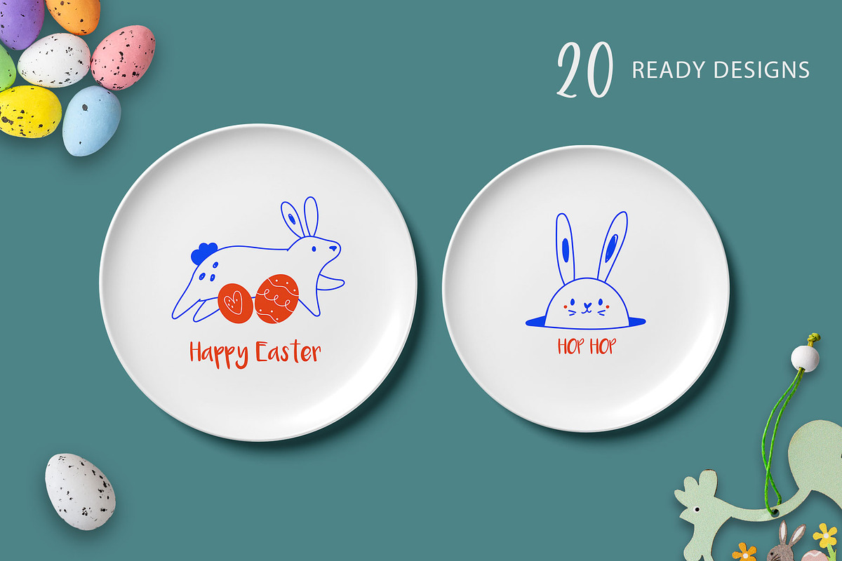 Easter Rabbits – Cute Hand Drawn Set, an Animal Illustration by danceyourlife (Photo 4 of 8)