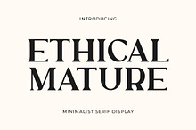 Ethical Mature Display Serif