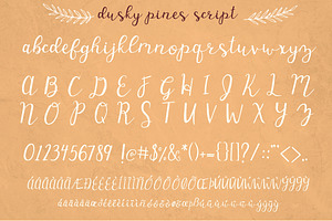 Dusky Pines Font Duo Illustrations