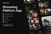 Visioncast - Streaming Platform UI K, a Device Mockup by Odama (Thumbnail 1 of 6)